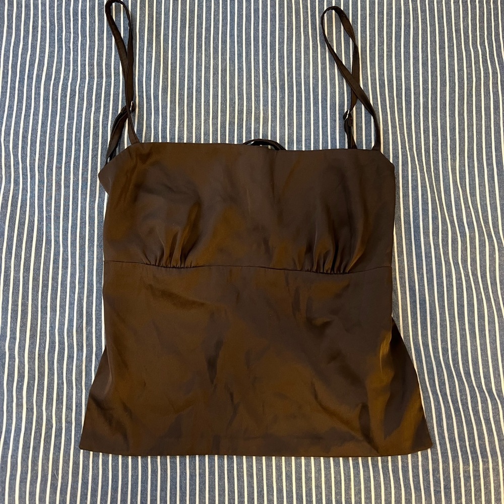 Open Back Brown Tank